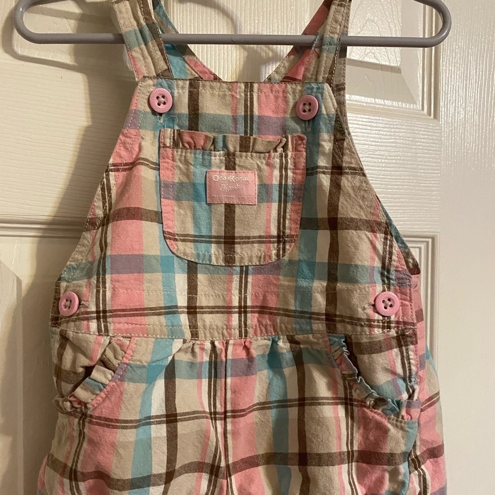 Plaid Oshkosh B’Gosh Overalls